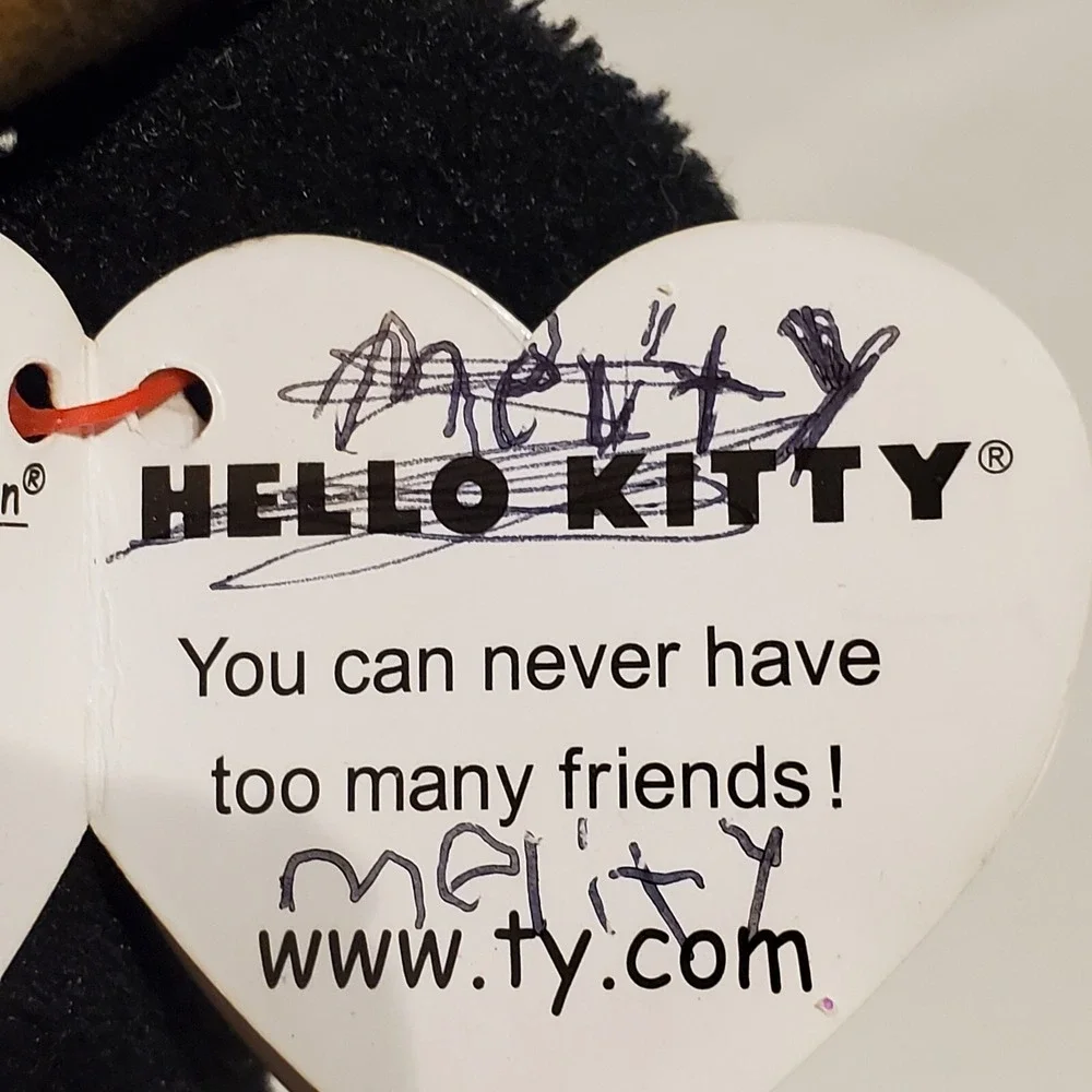 Halloween Hello Kitty Ty Plush Bat Clean. Writing On Hang Tag